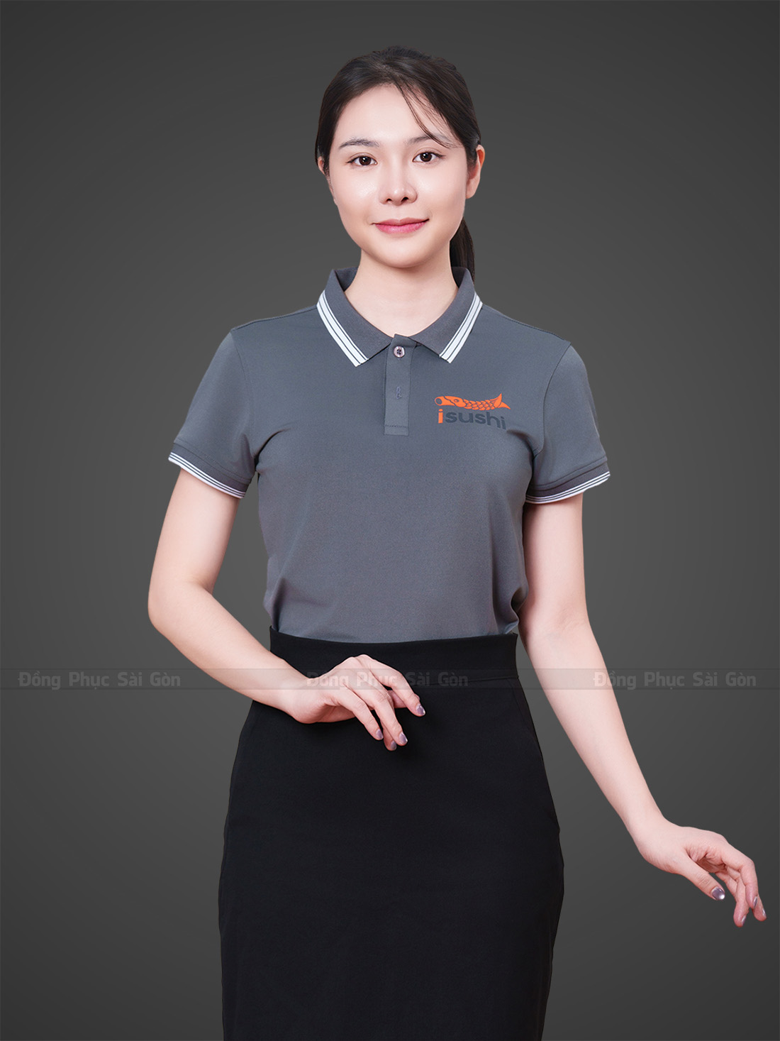 áo thun đồng phuc cổ trụ độ bền cao, sử dụng lâu dài