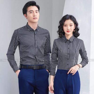 Đồng phục công sở đen trắng cổ điển