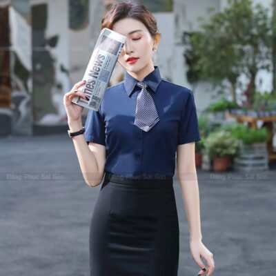 Đồng phục công sở mix chân váy thời trang