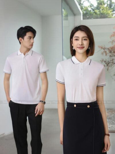 Đồng phục công ty màu trắng thanh lịch