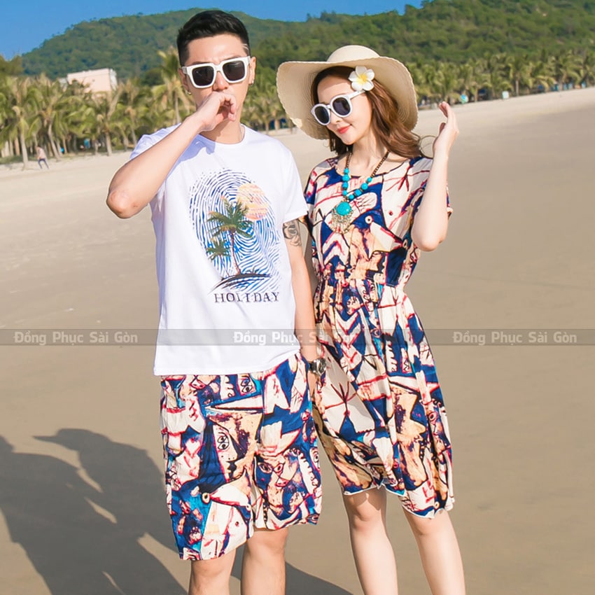 Đồng phục đi biển đại gia đình ấm cúng 4