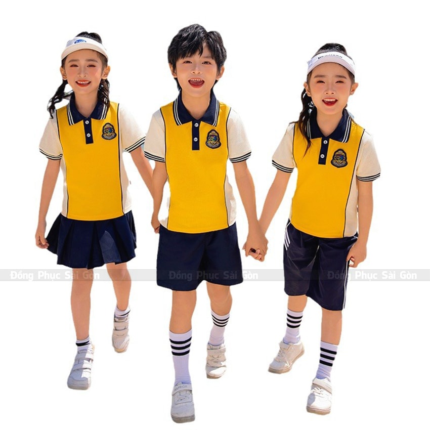 đồng phục mầm non màu vàng 3