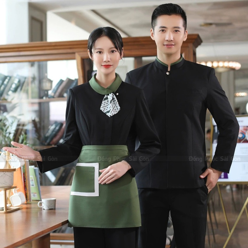 Đồng phục phục vụ cafe chuyên nghiệp 4