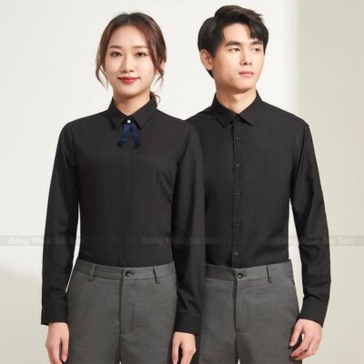 Đồng phục sơ mi đen sang trọng 1