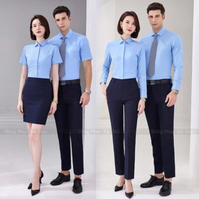Đồng phục sơ mi nam nữ đẹp và phong cách 1