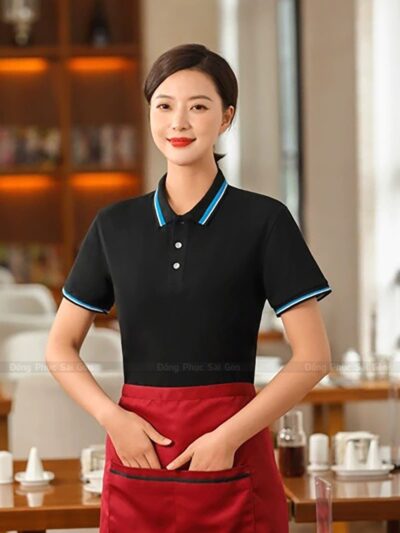 Đồng phục thun nhân viên cafe thoải mái 1