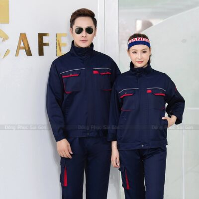 In áo đồng phục công nhân theo yêu cầu 1