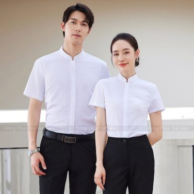 Mẫu áo sơ mi trắng đồng phục mới nhất 1