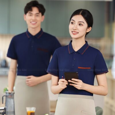 Mẫu đồng phục bếp áo thun giá tốt 1