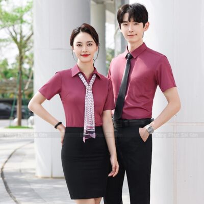 May áo sơ mi đồng phục giá rẻ SM250014 3