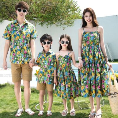 May combo đồng phục gia đình tiện lợi