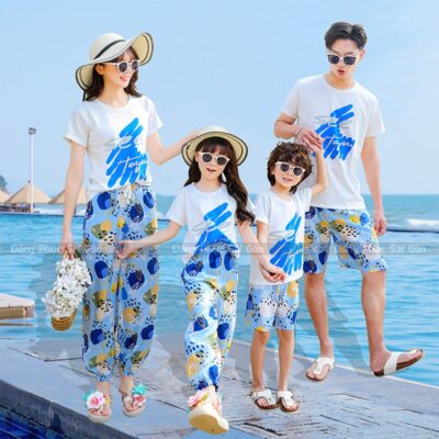 Quần áo đồng phục gia đình đi biển ấm cúng 2