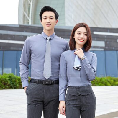 Sản xuất đồng phục công sở vải kate bền đẹp