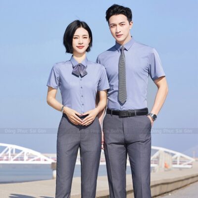 Thiết kế đồng phục sơ mi tay ngắn thoải mái 1