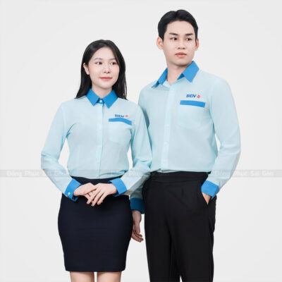 Mẫu áo sơ mi đồng phục công sở CS2509 2