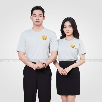 Áo thun đồng phục công ty màu xám nhạt CTA250017 1