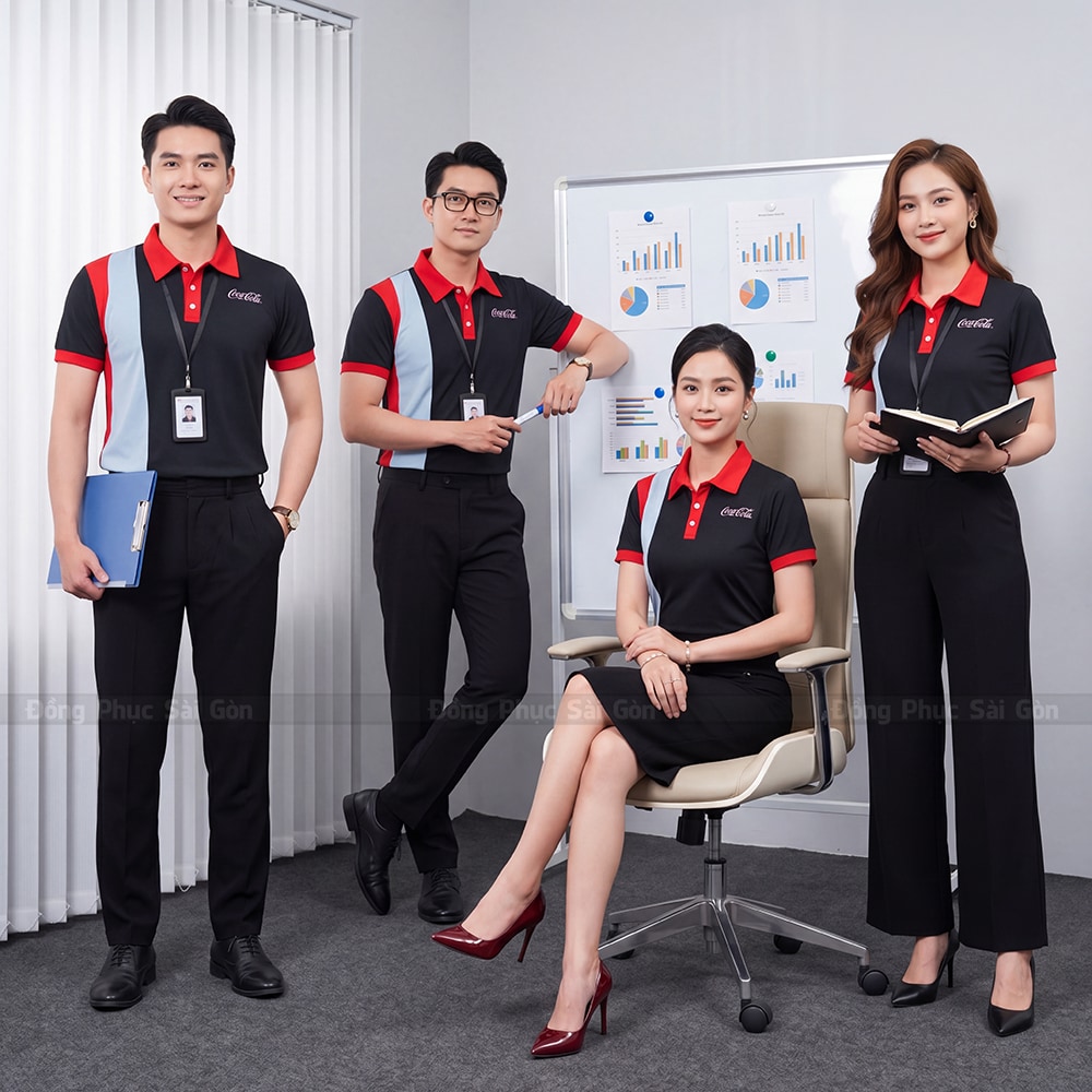 Đồng phục công ty giá rẻ Coca Cola 3
