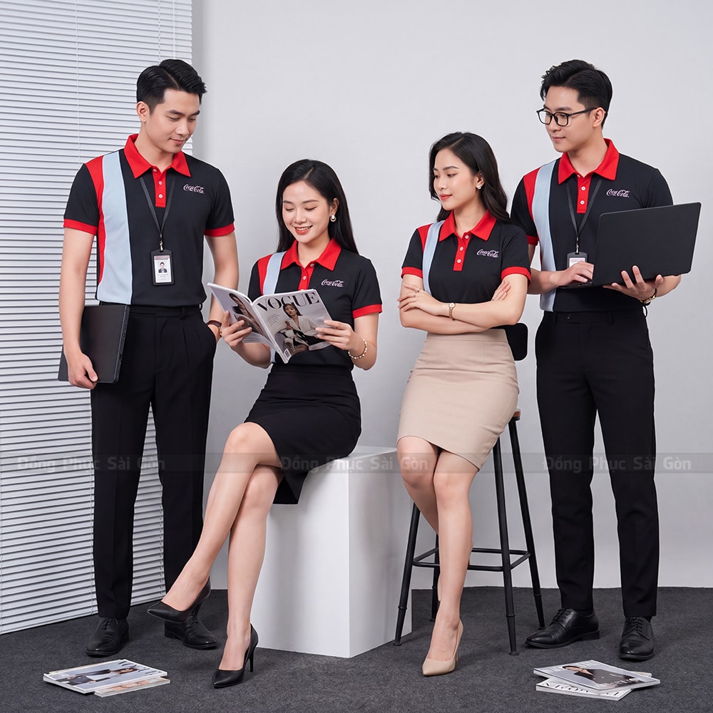 Đồng phục công ty giá rẻ Coca Cola 4