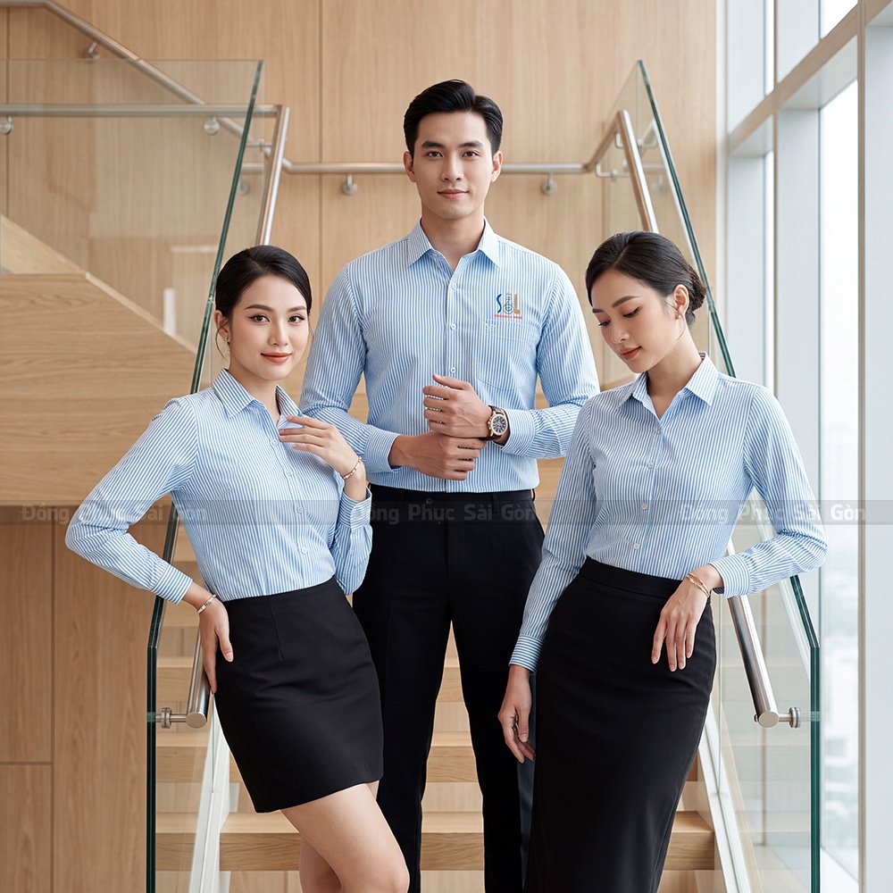 Áo đồng phục sơ mi công ty DSM260058 1