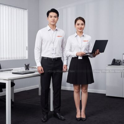 Áo sơ mi đồng phục đẹp màu trắng giá rẻ 1