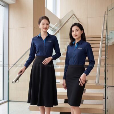 Chuyên may đồng phục công sở theo yêu cầu giá tốt 1