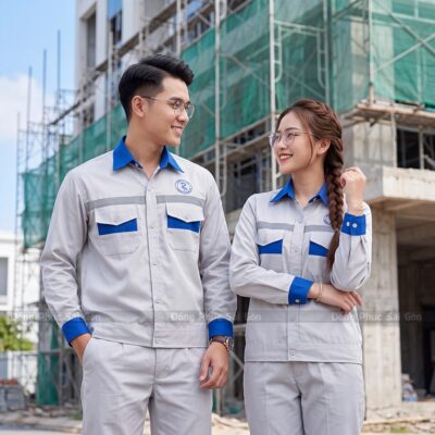 Đặt áo công nhân công trình in logo theo yêu cầu 1