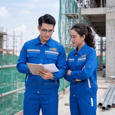 Đặt áo công nhân logo in theo yêu cầu 1
