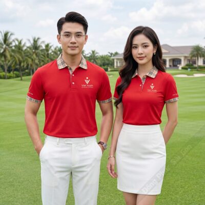 Đồng phục áo thun đẹp màu đỏ Viet Youth 1