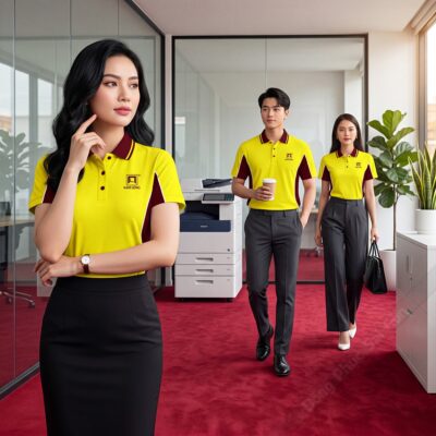 Làm áo đồng phục công ty cao cấp theo yêu cầu 1