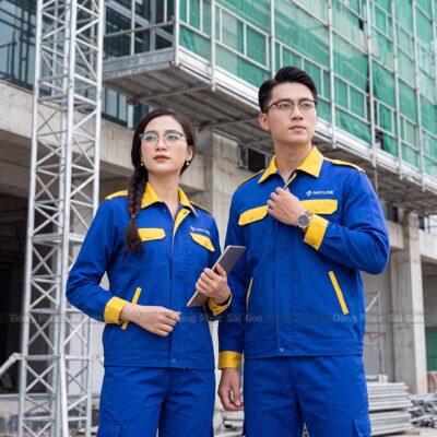 Quần bảo hộ màu xanh bích form chuẩn 1