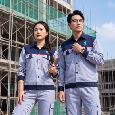 Trang phục công nhân cao cấp phối màu sang trọng hiện đại 1