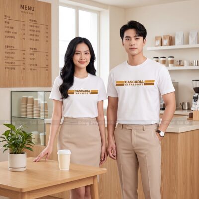 Áo thun cổ tròn may sẵn màu trắng giá xưởng 2