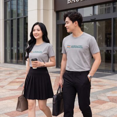 Đồng phục áo thun cổ tròn may sẵn cho đội ngũ nhân viên 4