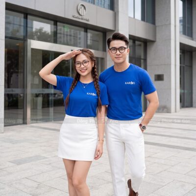 Đồng phục cổ tròn may sẵn dành cho nhân viên văn phòng 5