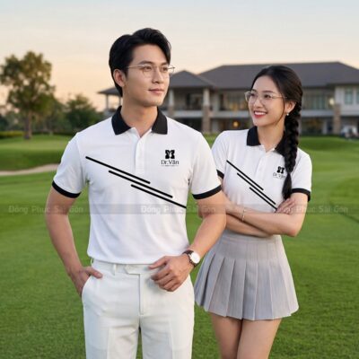 Áo thun có cổ đồng phục in logo doanh nghiệp 2