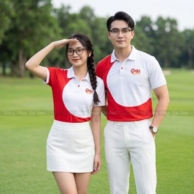 Mẫu áo thun có cổ đồng phục phối màu sang trọng 4