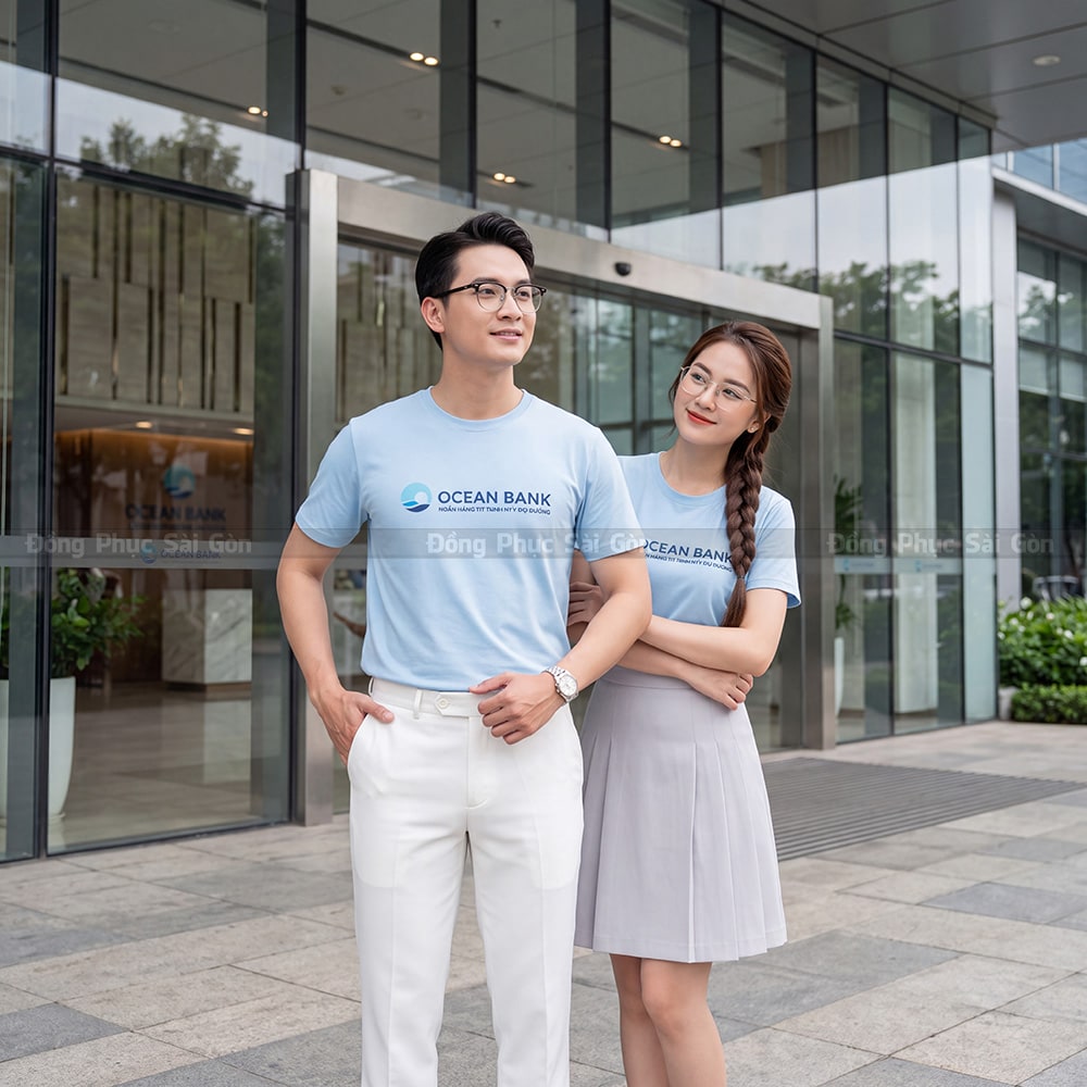 Áo cổ tròn đồng phục may sẵn giá gốc tận xưởng 4