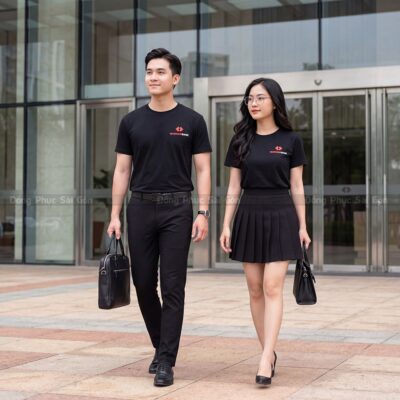 Áo cổ tròn may sẵn màu đen cá tính CTS01011 1