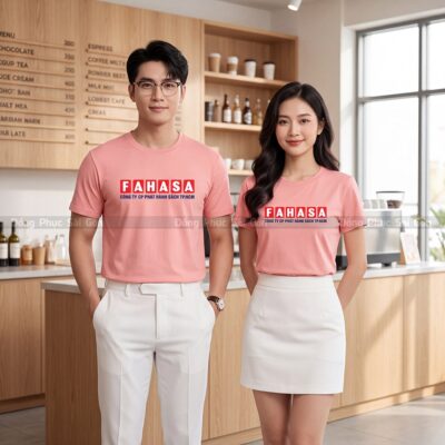 Áo cổ tròn may sẵn màu hồng giá gốc xưởng 2