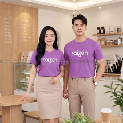 Áo cổ tròn may sẵn màu tím sản xuất số lượng nhiều 1