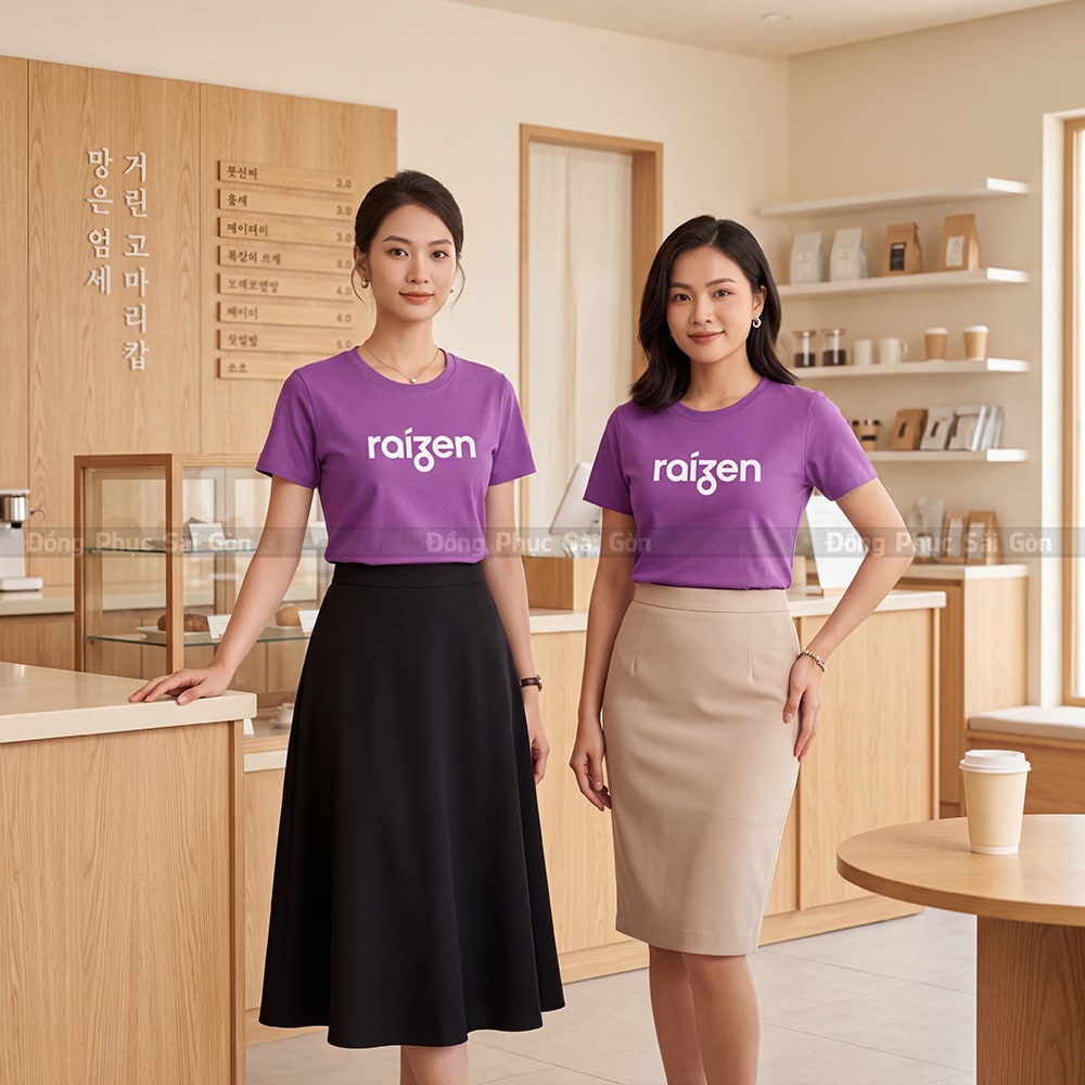 Áo cổ tròn may sẵn màu tím sản xuất số lượng nhiều 5