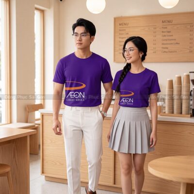 Áo cổ tròn may sẵn vải Cotton 4 chiều cao cấp CTS02001 4