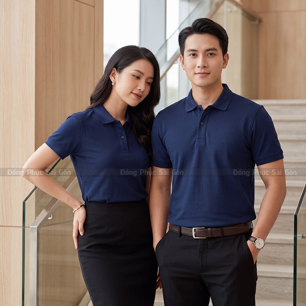 Công ty may áo polo đồng phục may sẵn tận xưởng