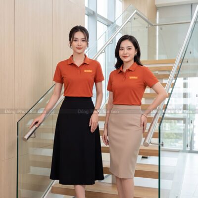 Đặt áo đồng phục polo may sẵn in logo theo yêu cầu 4