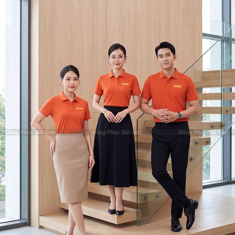 Đặt áo đồng phục polo may sẵn in logo theo yêu cầu 6
