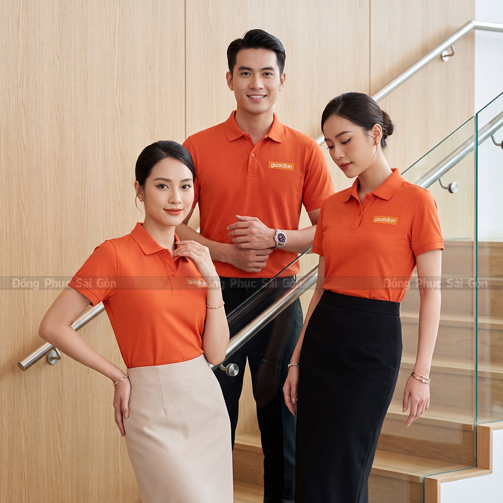 Đặt áo đồng phục polo may sẵn in logo theo yêu cầu 7