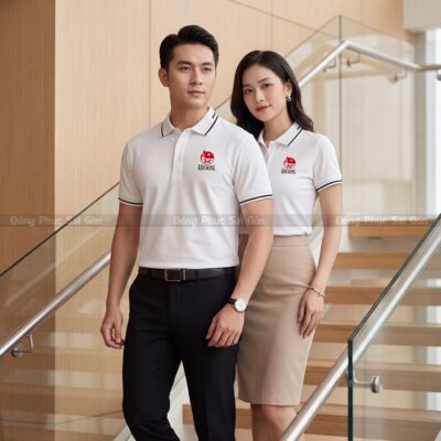 Đồng phục áo polo may sẵn chất vải tốt 2