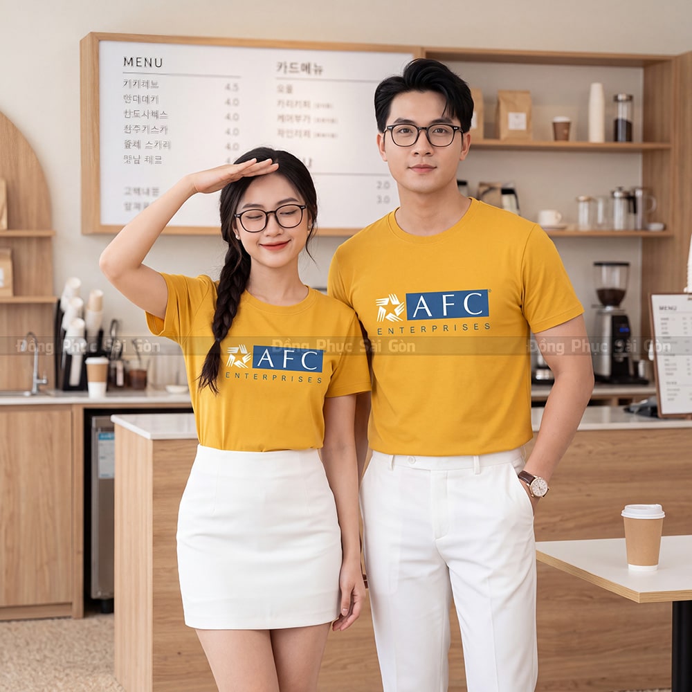 Đồng phục áo thun cổ tròn may sẵn giá rẻ xưởng may uy tín 3