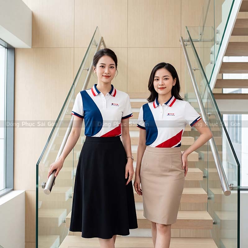 In áo đồng phục công ty đồng bộ thương hiệu 1