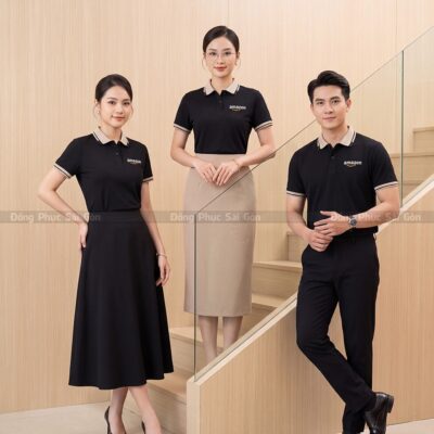 Mẫu áo polo đồng phục đẹp may sẵn trẻ trung 3